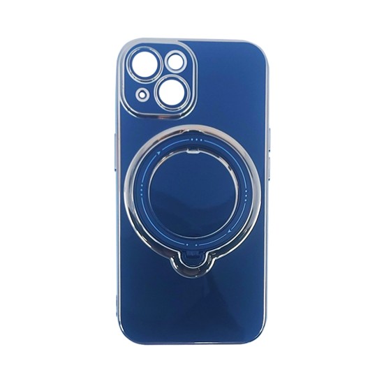 Hard Silicone Case with Camera Shield and Support Ring for Apple iPhone 14 Black Hard Silicone Case with Camera Shield and Support Ring for Apple iPhone 14 Black